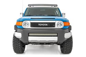 Toyota FJ Cruiser LED Light Kit - Roof Mount - Rough Country - 50 Inch Curved | Single Row | Black Series - Black - '07-'14